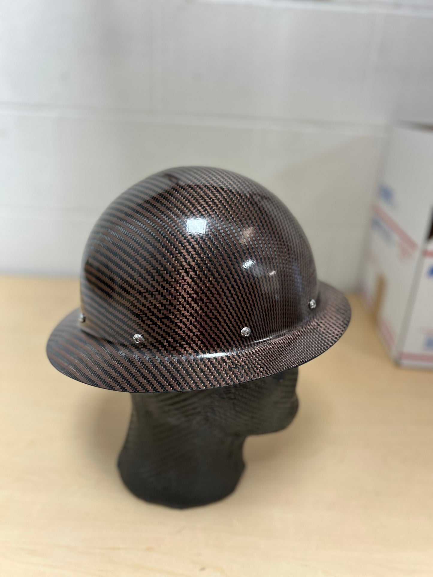 Cosmetic Blemish, BRONZE Semi Gloss, Full Brim Hard Hat