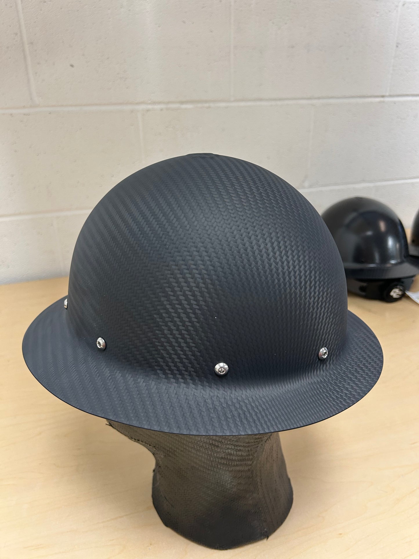 Cosmetic Blemish,MATTE, FULL BRIM Hard Hat WITH RWB FLAG