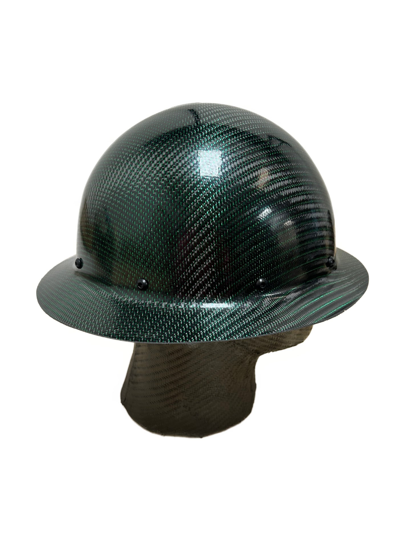 Green Reflections, Carbon/Kevlar Hard Hat: Full Brim