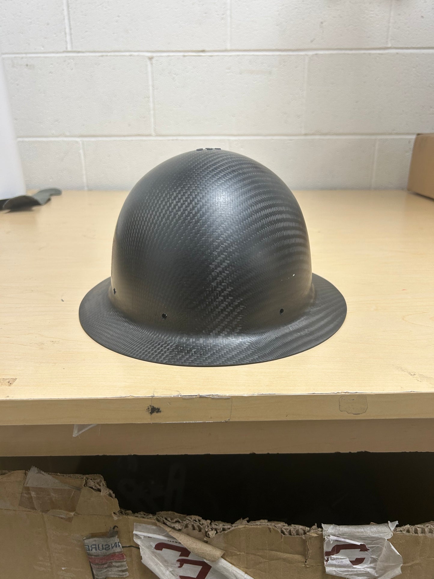 CARBON HARD HAT WITH RWB & MEXICAN FLAG