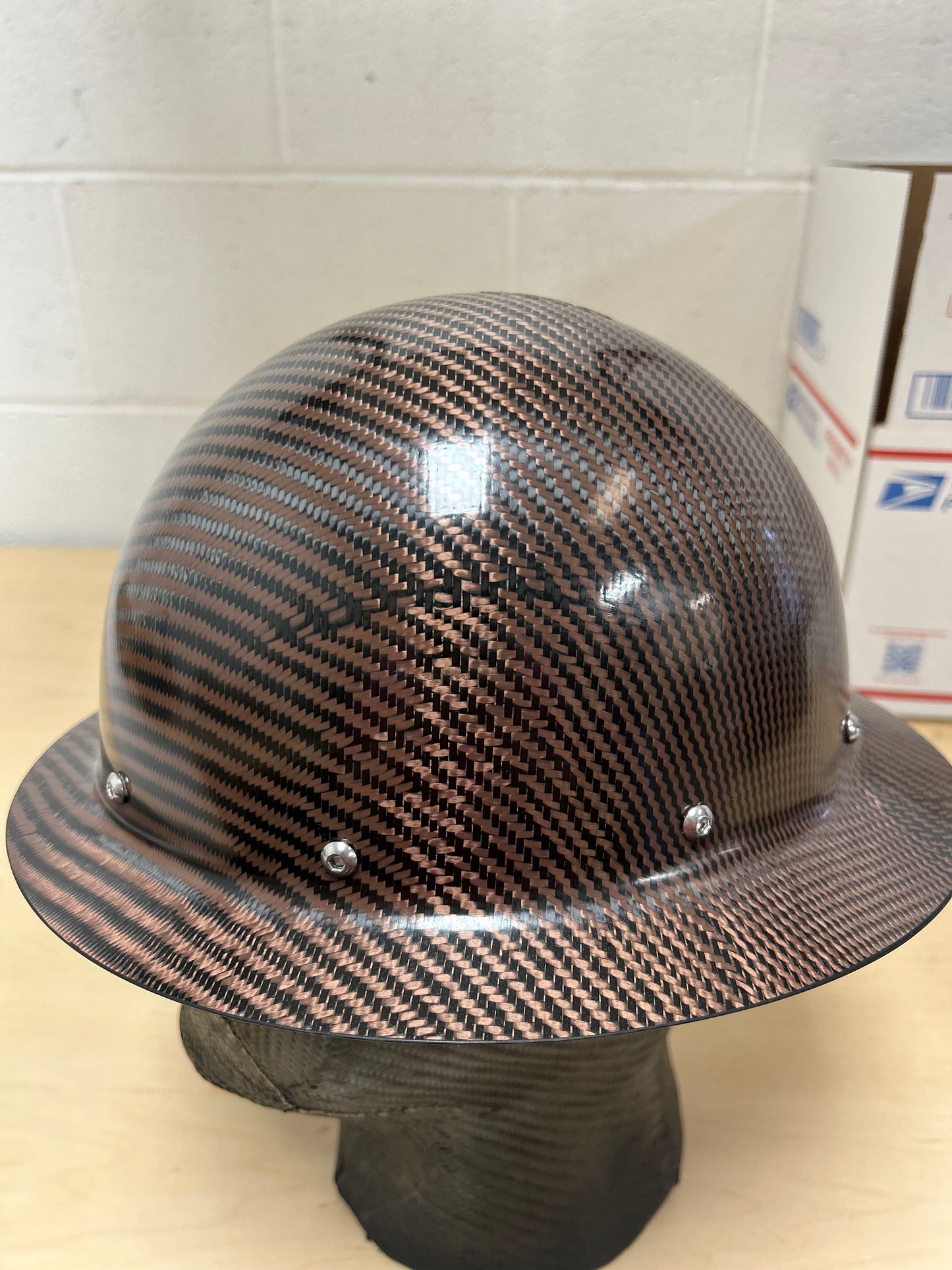 Cosmetic Blemish, BRONZE Semi Gloss, Full Brim Hard Hat