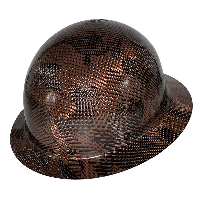 Camouflage CC™ Carbon/Kevlar® Bronze Hard Hat Full Brim Cerious