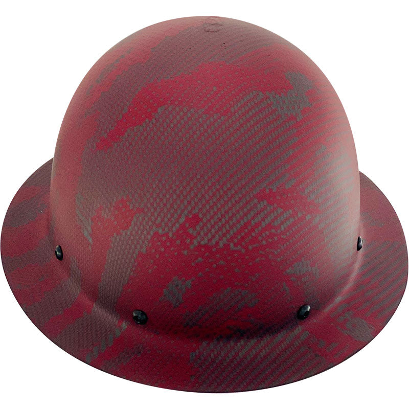 Camouflage CC™ Carbon/Kevlar® Red Hard Hat : Full Brim
