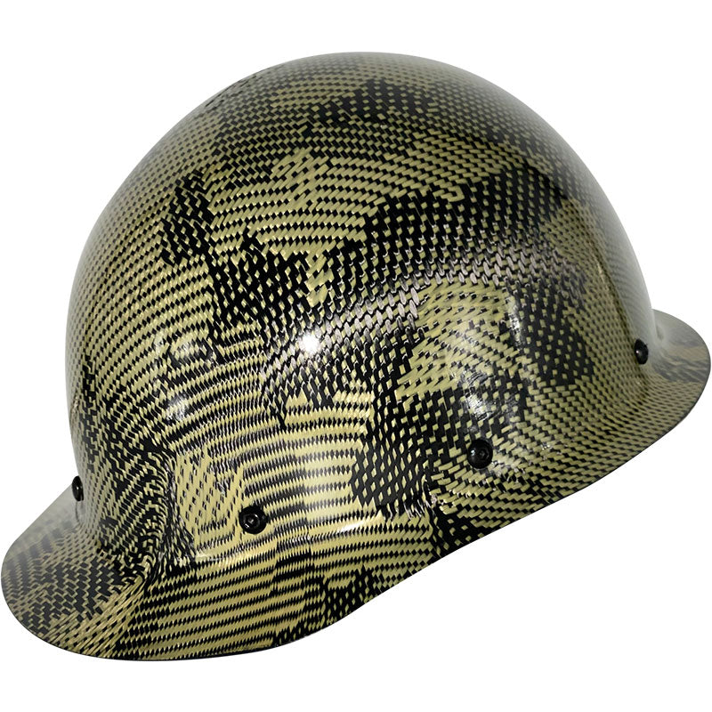 Camouflage CC™ Carbon/Kevlar® Yellow Hard Hat Cap Style Cerious