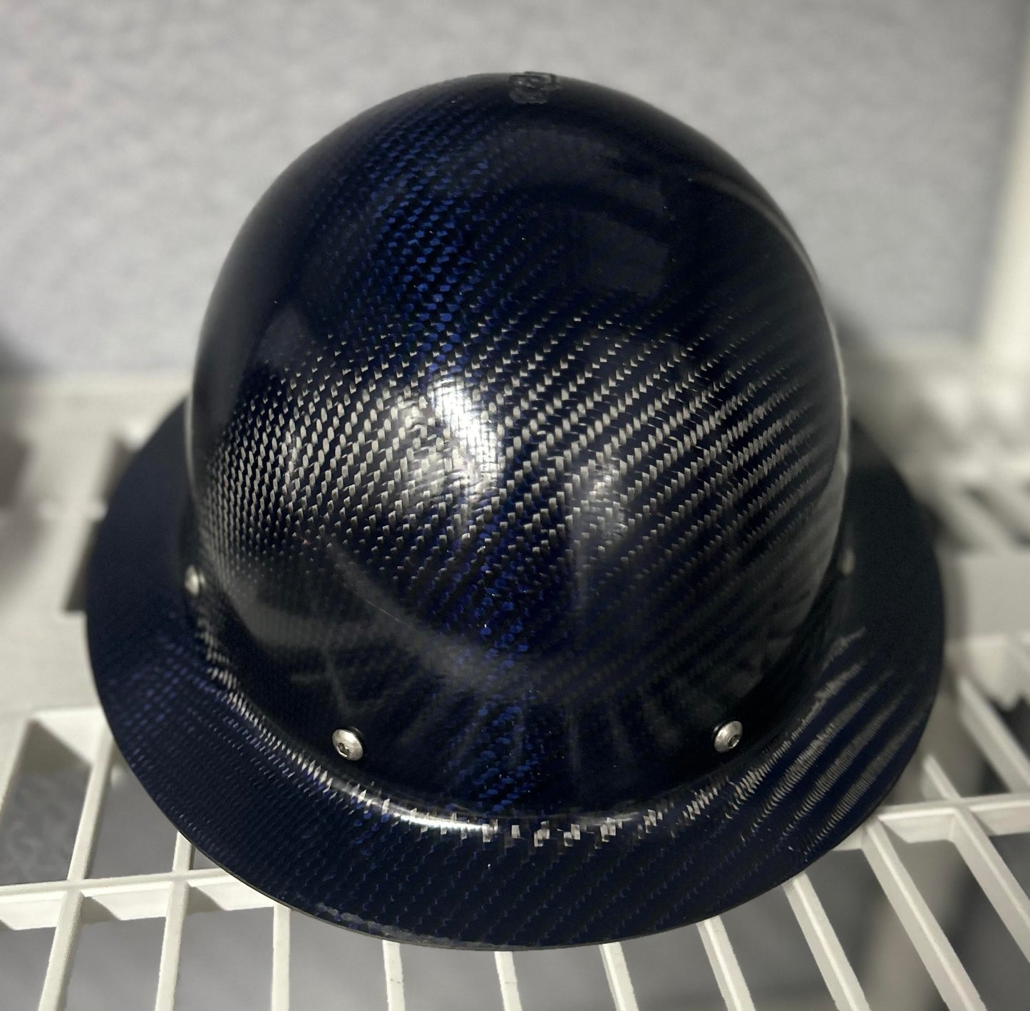 Cosmetic Blemish, Blue, Semi Gloss, Full Brim Hard Hat