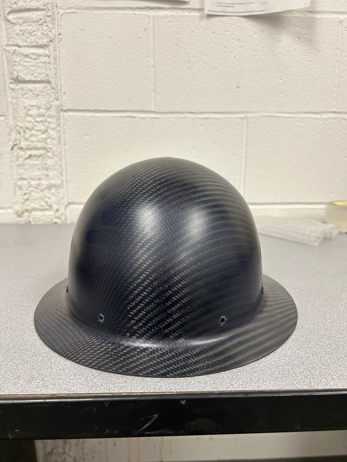 Cosmetic Blemish BLUE  Semi Gloss,  FULL BRIM HARD HAT WITH RWB & FLORIDA FLAG