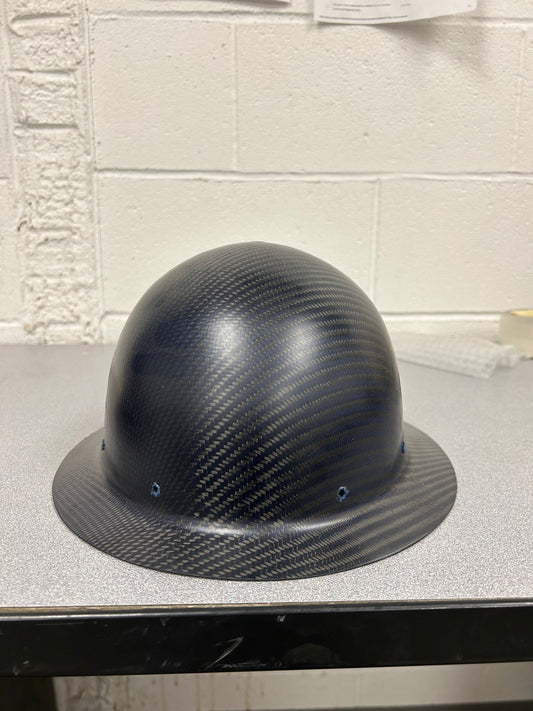Cosmetic Blemish BLUE  Semi Gloss,  FULL BRIM HARD HAT WITH RWB & FLORIDA FLAG