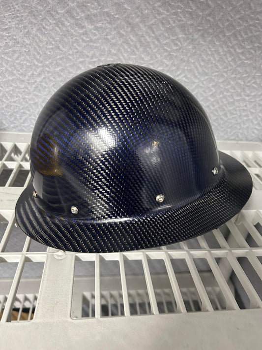 Cosmetic Blemish, SEMI-GLOSS BLUE FULL BRIM, Hard Hat