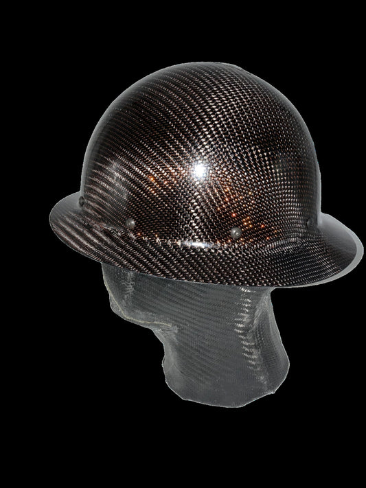 Copper Reflections Carbon/Kevlar Hard Hat: Full Brim