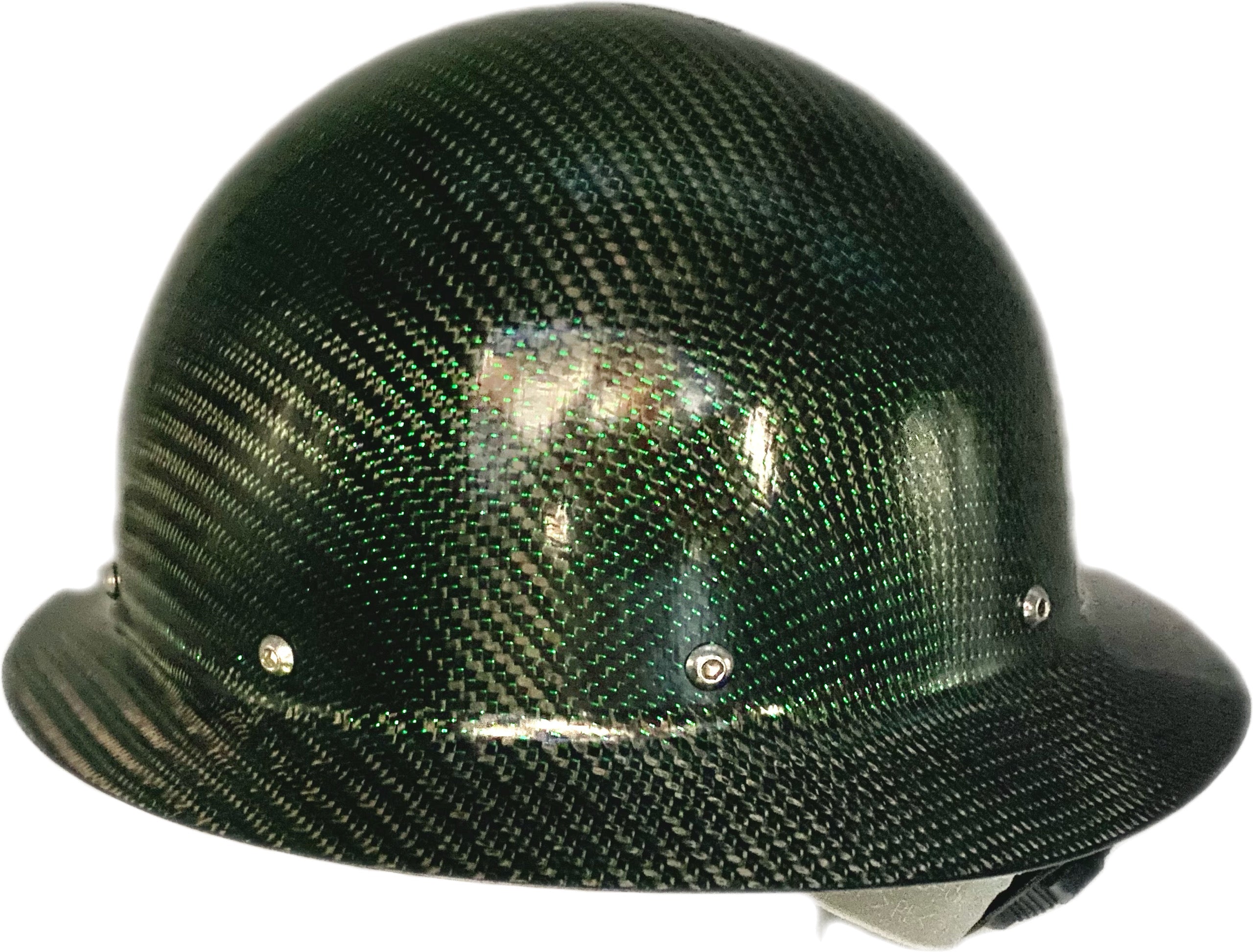 Green Reflections Carbon/Kevlar Hard Hat: Full Brim – Cerious Composites