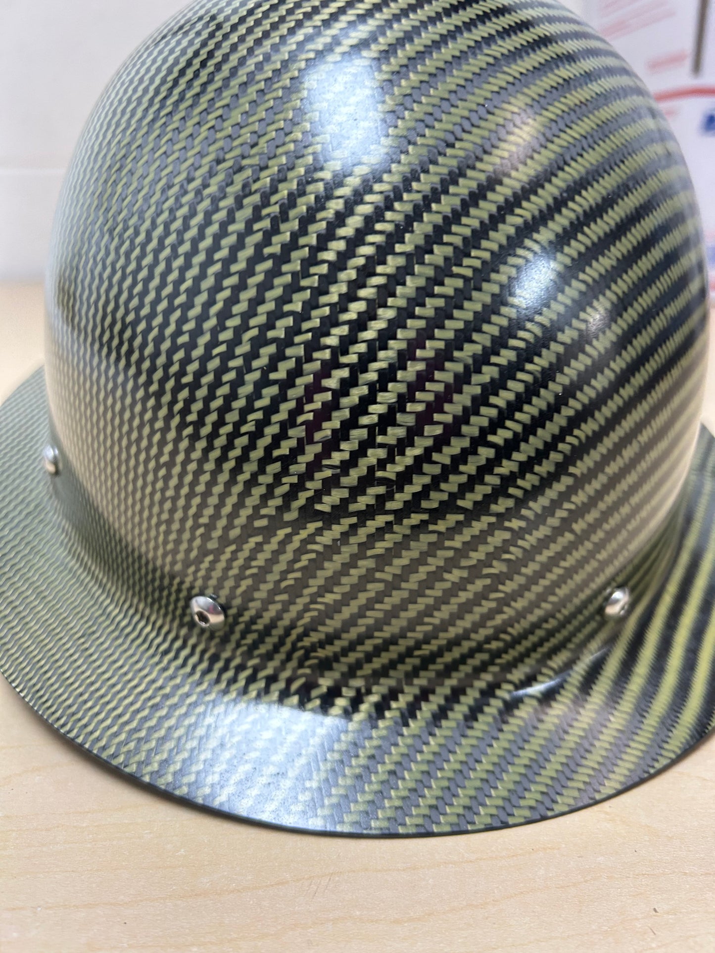 Cosmetic Blemish, YELLOW  Semi Gloss,  FULL BRIM HARD HAT