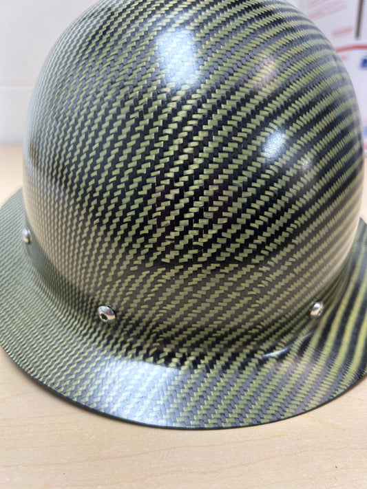 Cosmetic Blemish, YELLOW  Semi Gloss,  FULL BRIM HARD HAT