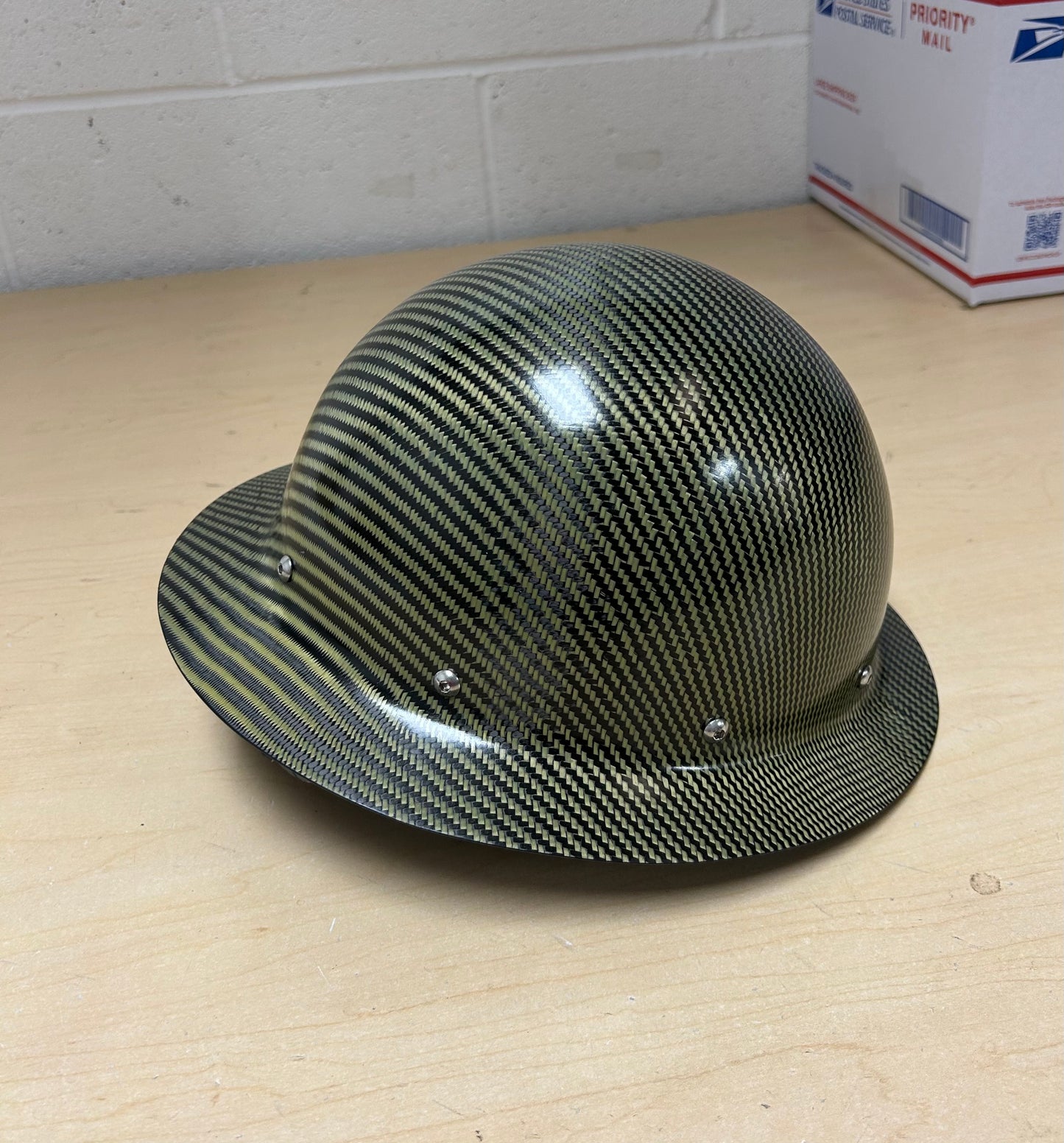 Cosmetic Blemish, YELLOW  Semi Gloss,  FULL BRIM HARD HAT