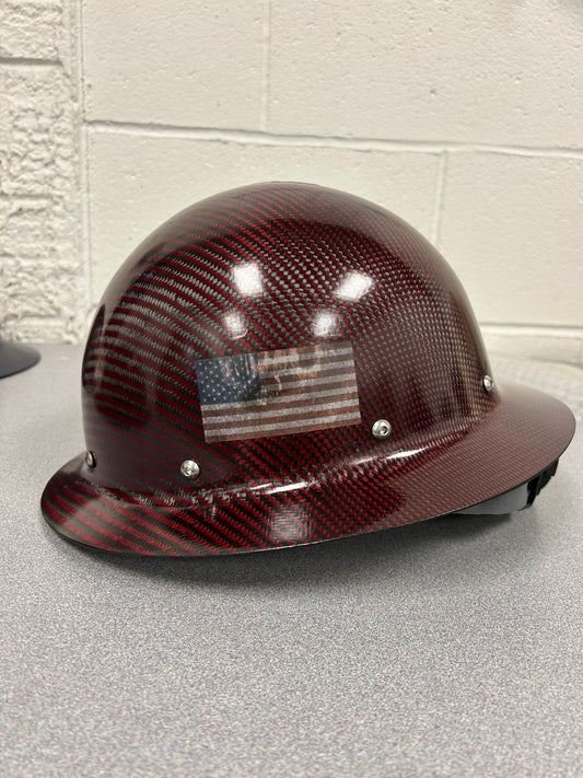 Cosmetic Blemish RED  FULL BRIM, SEMI-GLOSS WITH RWB