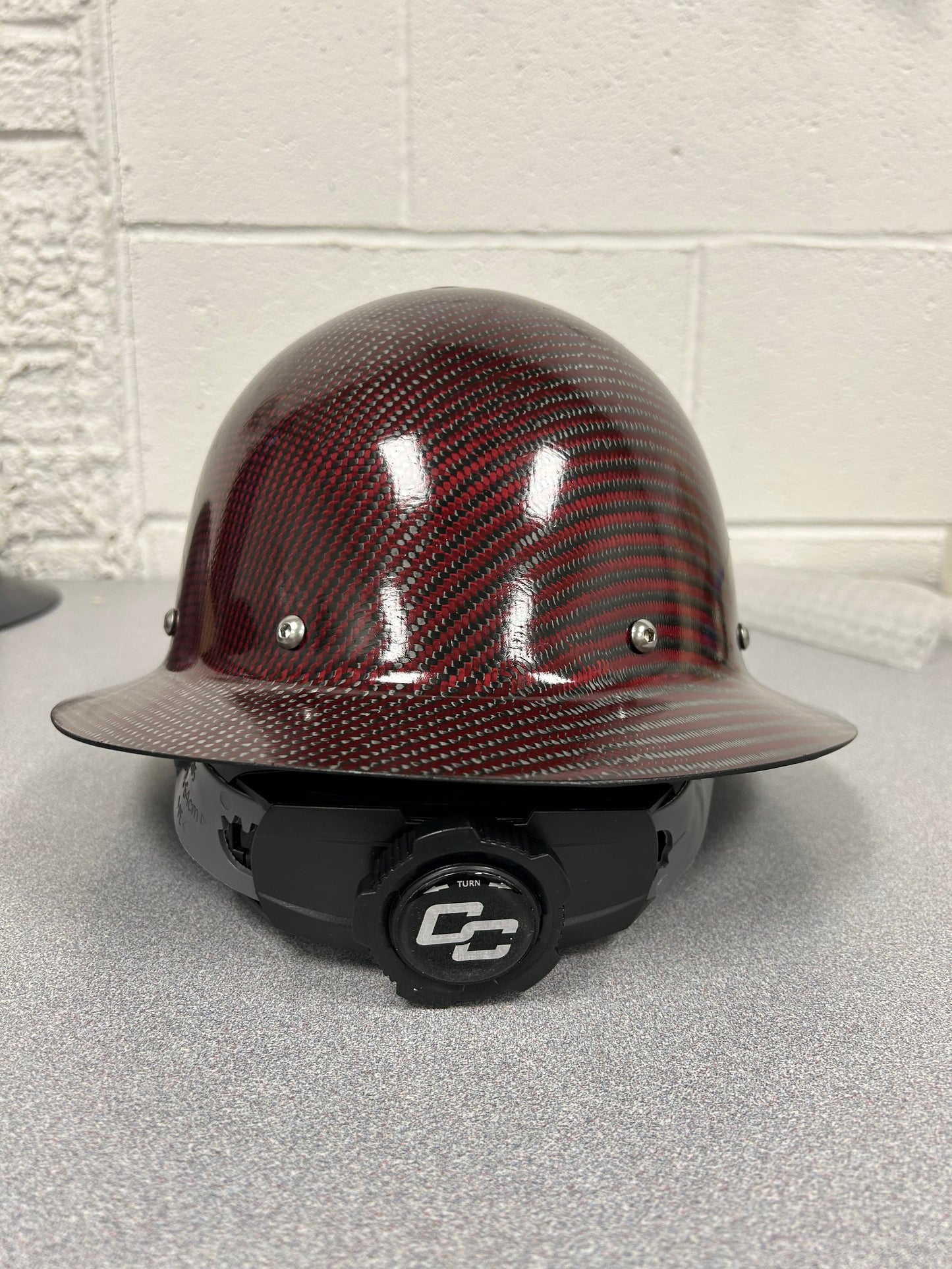 Cosmetic Blemish RED  FULL BRIM, SEMI-GLOSS WITH RWB