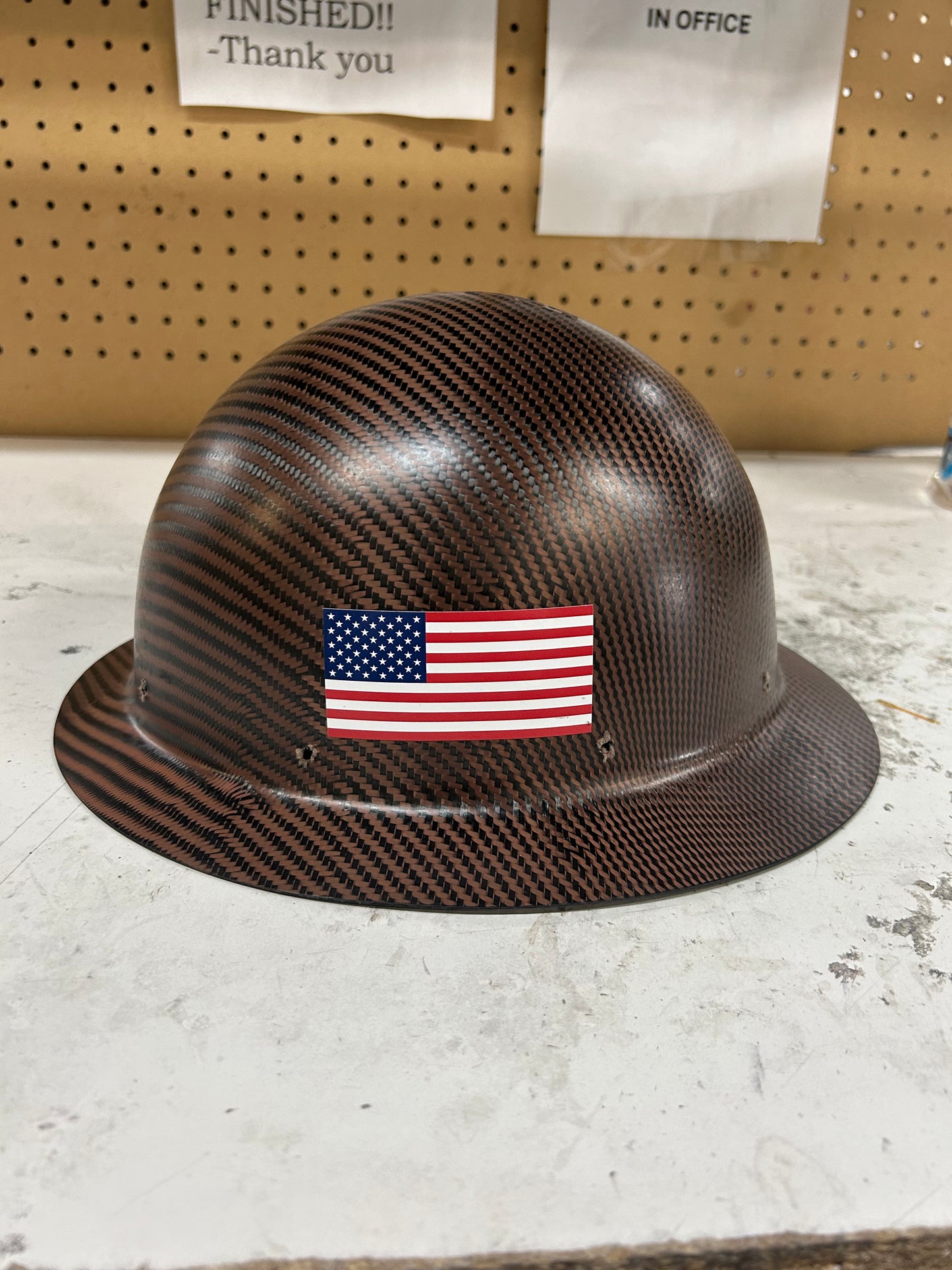 Cosmetic Blemish BRONZE FULL BRIM, SEMI-GLOSS WITH RWB
