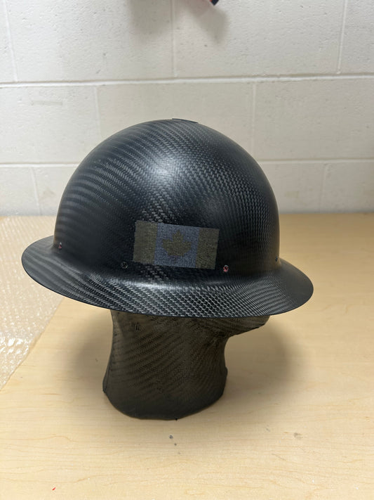 Cosmetic Blemish, CARBON SEMI-GLOSS FULL BRIM WITH CANADA FLAG