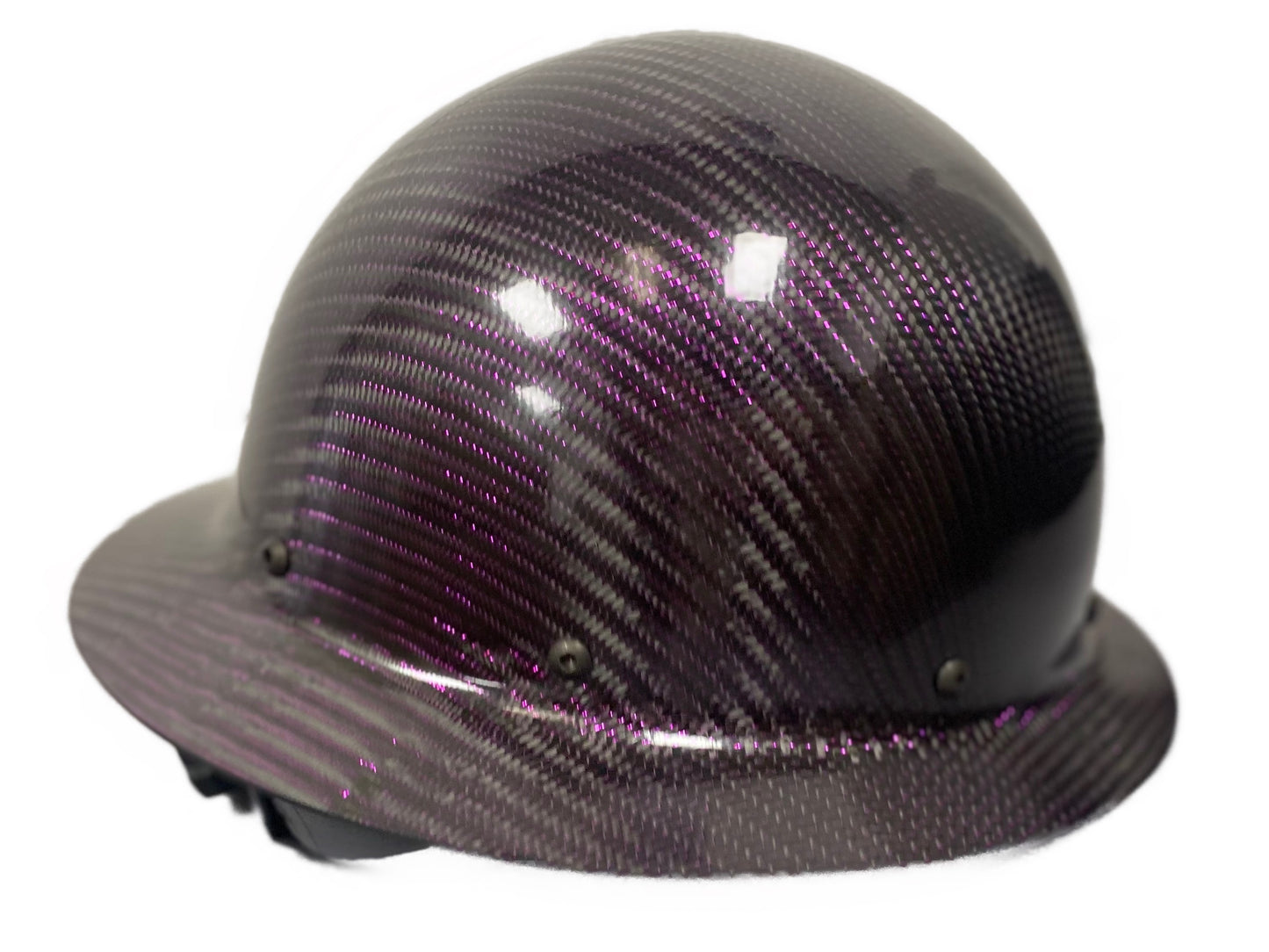 Purple Reflections Carbon/Kevlar Hard Hat: Full Brim