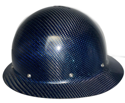 BLUE Reflections Carbon/Kevlar Hard Hat: Full Brim