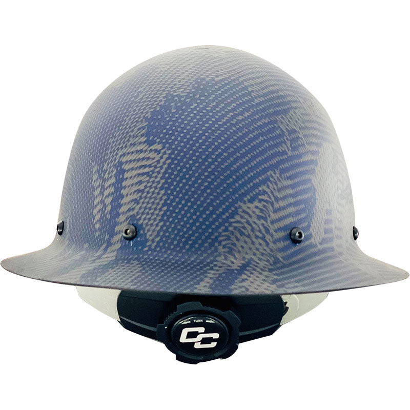 blue camo motorcycle helmet Camouflage CC™ Carbon/Kevlar® Blue Hard Hat : Full Brim – Cerious Composites