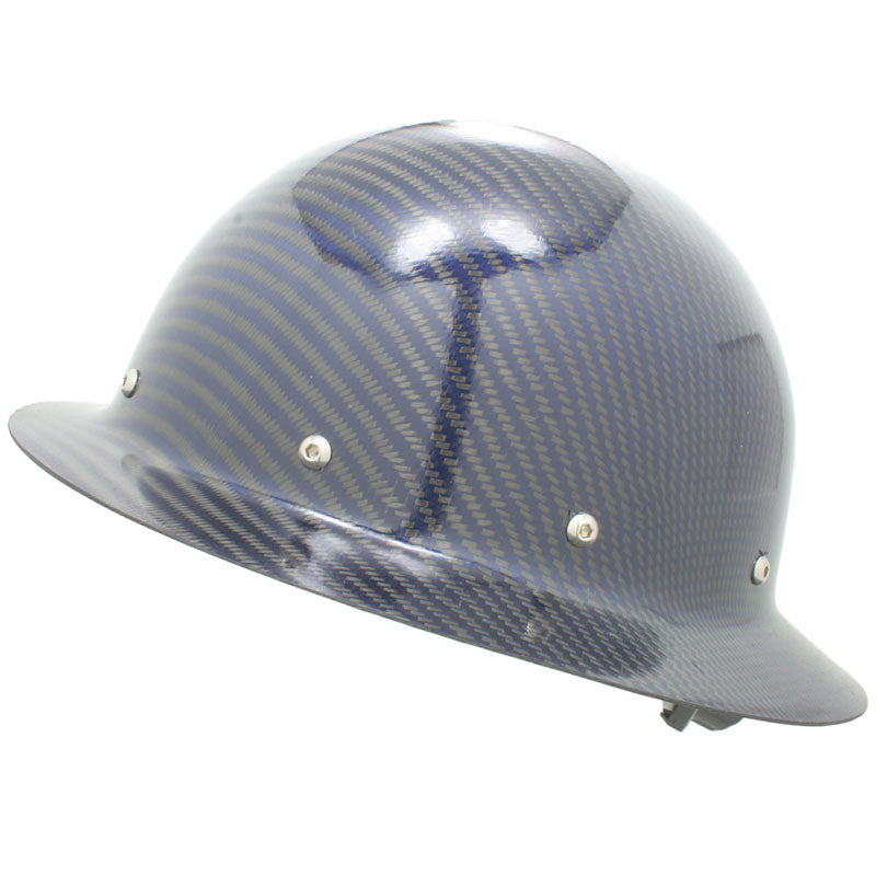 CC™ Carbon/Kevlar® Blue Hard Hat : Full Brim – Cerious Composites