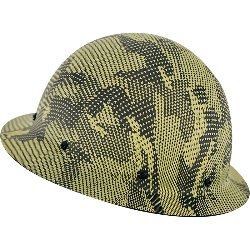 Camouflage CC™ Carbon/Kevlar® Yellow Hard Hat : Full Brim – Cerious ...